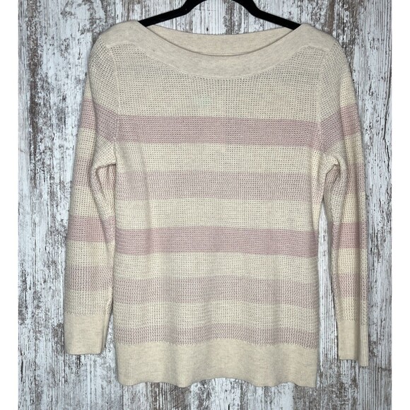 Market Spruce Sweaters - Market & Spruce Sweater Womens Small Petite Pink Tawnee Waffle Stitch Pullover